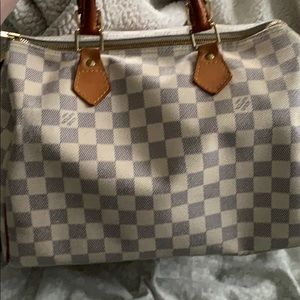 Authentic lv speedy 30 damier azur